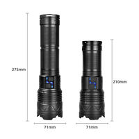 Lampe torche laser blanche G501 60W, zoomable, portée 1000m, lanterne puissante, rechargeable par USB, batterie externe, lampe torche tactique LED