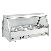 Présentoir électrique 1/2 pour Restaurant, dispositif de vitrine chauffante, équipement de Buffet Commercial