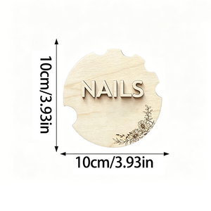 Support photo 3D découpé au laser pour ongles, panneau <span class=keywords><strong>de</strong></span> présentation rond personnalisé pour manucure, accessoire photo portable pour <span class=keywords><strong>salon</strong></span> <span class=keywords><strong>de</strong></span> manucure, personnalisable - Product Image 4