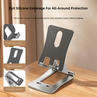 Support de bureau pliable en forme de carte, en alliage d'aluminium, réglable multi-angles, universel pour téléphones et tablettes