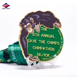 Longzhiyu nastro medagliere produttore personalizzato maratona corsa Souvenir Logo medaglie di biciclette artigianato metallo all'ingrosso