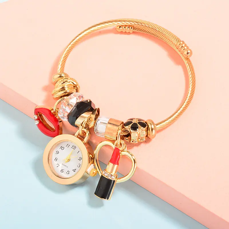 Stainless Steel Bangle Charm Luxury Top 2021 Girls Watches Wholesale Hand Women Wrist Ladies Quartz Watches 