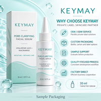 Sérum Facial Purifiant Pores Acide Hyaluronique Niacinamide Hamamélis Hydratant Affinant les Pores Nez 30mL Léger OEM/ODM