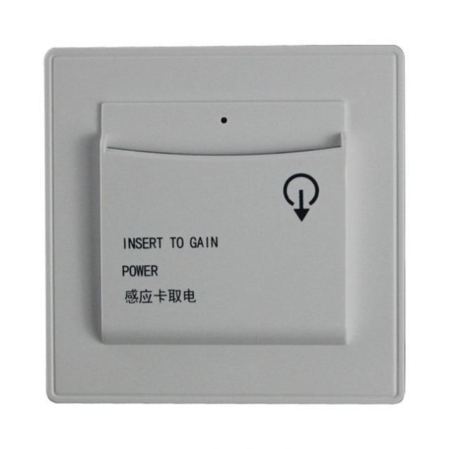 EU Euro Standard 13.56Mhz RFID Modern Design Hotel Key Switch for Energy Saving Card Access Plug Power Source for Apartment Use