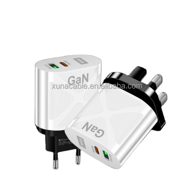 65W Power Adapter PD QC 3.0 UK EU AU US Charger USB-C Combination Fast Charging Wall Charger for iPhone 17/16/15/14 Pro Max