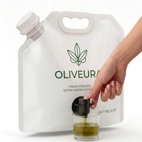Sac d'emballage pour huile d'olive OEM avec robinet, logo personnalisé, pochette en aluminium haute barrière