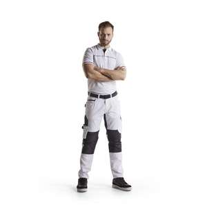 BLAKLADER - 109513301098D104 <b>Painters</b> <b>trousers</b> with stretch White/Dark grey - EAN 7330509658734 WORK <b>TROUSERS</b> - Product Image 3