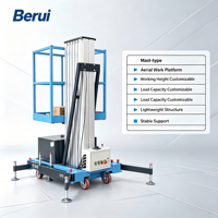 SJYL0.23 10 Table élévatrice verticale mobile en alliage d'aluminium, équipement de levage compact pour travaux d'entretien en hauteur intérieure