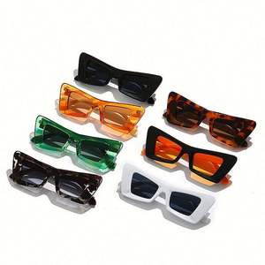 Lunettes de soleil tendance jaunes UV400 style œil de chat contrastant pour femmes et hommes – Vente en gros - Product Image 4