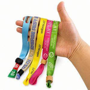 Pulseras Promocionales Económicas, Modernas, Ligeras, Ecológicas, Impermeables, con Logotipo Personalizado, Pulseras de Tela para Festivales - Product Image 2