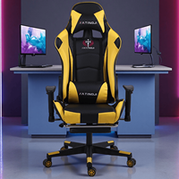 Chaise de jeu en cuir futuriste avec simulateur de mouvement, design extensible, compatible avec les volants et pédales de jeu Logitech