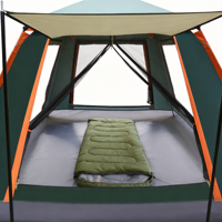 Tente de camping familiale imperméable pour 4 personnes, tente dôme monocouche, grande capacité pour les voyages, la randonnée, la plage, les pique-niques
