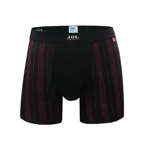 Cheapest Wholesale Stripe Men Underwear Custom Bamboo Comfortable Seamless Briefs Short Black Cotton Shorts Boxer