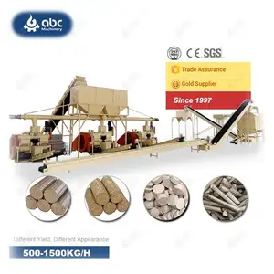 Presse à briquettes de sciure de bois de charbon de bois de biomasse automatique de qualité supérieure en Chine pour la compression des déchets agricoles, balle de riz, paille