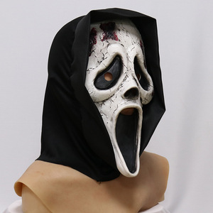 หน้ากากผีกรีดร้อง ไซส์เดียว ผ้าสีดำ อุปกรณ์แต่งกายฮาโลวีน คอสเพลย์ หน้ากากปาร์ตี้ - Product Image 4