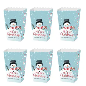 Paper Popcorn Bags Popcorn Bags Movie Night Popcorn Boxes Mini Pop Corn Buckets and Container For Christmas And New Year Party