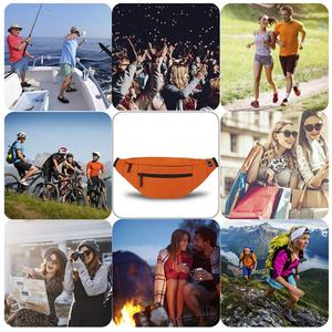 Wholesale Large Capacity Unisex Fanny Pack Custom Logo Printed Polyester <b>Travel</b> Waist Bag Zipper Waterproof Outdoor Fashion - Product Image 6