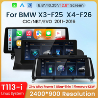 HFmidia 2026 Nouveau système Linux 8.8 10.25 12.8 pouces Écran fin pour BMW X3 X4 Série F25 F26 Lecteur vidéo de voiture sans fil CarPlay Auto