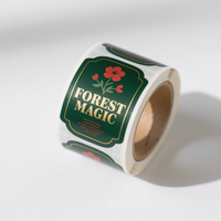Rouleau d'étiquettes d'emballage en feuille d'or écologique avec impression personnalisée pour l'étain de bougie, la cire fondue et l'étiquetage des parfums d'intérieur
