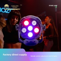 Projecteur PAR LED 6 lumières IP65 RVB pleine couleur avec haut-parleur pour éclairage d'ambiance de mariage, de studio de danse