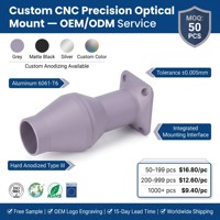 Boîtier de tube optique en aluminium usiné CNC de précision, anodisé noir, composant d'instrument, fabrication OEM directe d'usine