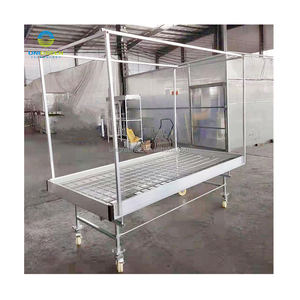 Table roulante hydroponique avec roue en treillis, équipement de culture roulant pour lit de semence et reflux à effet de serre avec banc roulant pour plateau d'inondation - Product Image 4