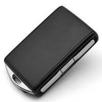 Coque de clé de voiture professionnelle à 4 boutons avec lame non coupée, boîtier de télécommande pour remplacement de clés de véhicule automobile