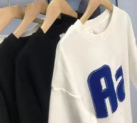 T-shirts avec logo imprimés T-shirts pour hommes grande taille Broderie en chenille éponge française personnalisée de haute qualité OEM Vente en gros 100% coton