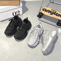 Sneakers à lacets pour femmes de haute qualité, design élégant, confortables, respirantes, doublure en mesh, légères, antidérapantes, chaussures de sport Lanvine All