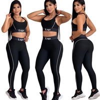 Ensembles de yoga de luxe pour femmes, vêtements personnalisés avec logo, vêtements de créateur pour femmes, ensemble deux pièces, pantalon décontracté, tenue de sport à manches courtes pour l'été