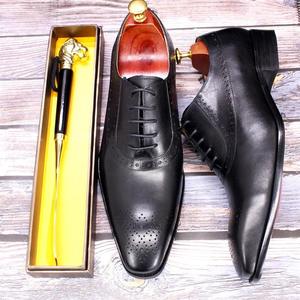 Nouvelles Chaussures Habillées en Cuir pour Hommes, Style Business Décontracté, Antidérapantes, Confortables, Faites à la Main, pour Mariage, Chaussures de Ville et Richelieu en Cuir pour Hommes - Product Image 4