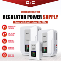 Régulateur AVR monophasé AC 1KVA 2KVA 3KVA 80-260V, protection contre les surtensions, montage mural, multi-protection, facile à utiliser et à installer