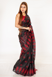 Sari Ligero de Chanderi con Estampado Digital para Mujer, con Elegantes Diseños Artísticos y un Aspecto Tradicional y Sofisticado - Product Image 3