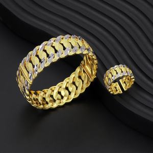 JXX Venta al por Mayor, Brazaletes Chapados en Oro de 24K, Brazalete Abierto Hueco de Latón, Brazaletes Árabes de Dubái para Bodas, para Mujer - Product Image 3