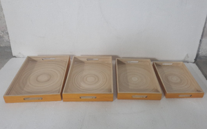 Vietnam Haute Qualité Tissé À La Main Laqué Paille Rotin Écologique Durable Plateau De Service Alimentaire pour Salle De Bains - Product Image 2