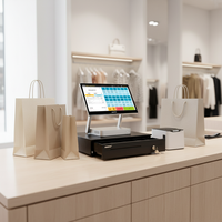 Système de point de vente pliable en alliage d'aluminium HBA-L1 15,6 pouces avec SDK, prise en charge des paiements personnalisés pour les kiosques de paiement