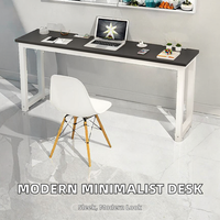 Bureau d'étude convertible en bois, design minimaliste moderne, avec panneau, table murale rectangulaire longue