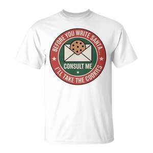Camiseta Xmas Cookie Before You Write Santa Tri Blend - Product Image 1