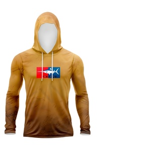 Sweat à capuche de pêche en plein air UPF50+ à séchage rapide, imperméable, en polyester, pour hommes, avec logo personnalisé et design camouflage intégral - Product Image 1