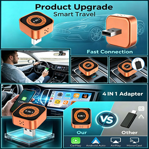 Kit Carlink CCA Mini Ultra 6 USB Adaptateur sans fil Android Auto Ai Box Usbc Dongle Carplay Mirrorlink Vidéo TV en voiture <span class=keywords><strong>pour</strong></span> YouTube - Product Image 2