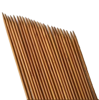 Aiguilles à tricoter en bois rondes, lisses, à double pointe, pour le tricot à la main, style simple