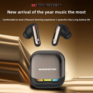 Auriculares inalámbricos Bluetooth Monster AuraFit XT05 TWS con carga tipo C 5.0, auriculares internos para juegos de baja latencia - Product Image 2