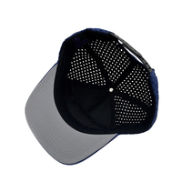 Casquette de course 6 panneaux en nylon imperméable à séchage rapide, personnalisable avec logo en cuir, pour l'extérieur