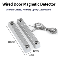 Capteur de contact magnétique filaire NC NO, distance de détection 30-50mm, détecteur de porte/fenêtre en alliage de zinc, détecteur d'intrusion domestique portable
