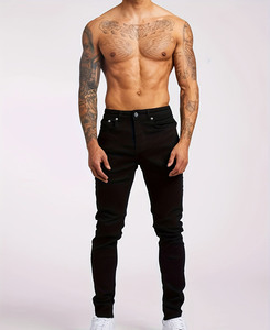 La migliore vendita di Jeans da uomo Regular Fit pantaloni neri Slim <span class=keywords><strong>Denim</strong></span> per gli uomini dritti <span class=keywords><strong>Denim</strong></span> Casual Jeans da uomo originale - Product Image 5