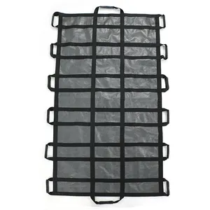SIngle patient use black 1000lbs safety transfer unit with 14 handles emergency hospital home care first aid medical glide sheet