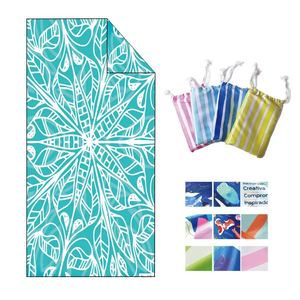 Serviette de plage en microfibre RPET extra large, séchage rapide, légère et sans sable pour adultes à la plage, à la piscine, au gymnase, au yoga ou en voyage - Product Image 2