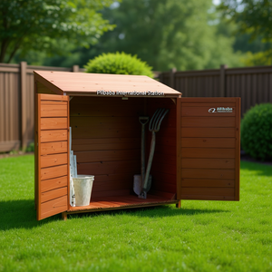 Caseta de Jardín de Madera Maciza de Abeto 40.2x20.5x44.1 Marrón, Construcción Duradera para Almacenamiento en Exteriores - Product Image 2