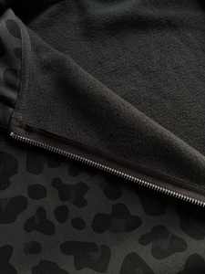 美国免税定制豹纹连帽衫制造商Y2k重量级时尚超大拉链街装连帽衫 - Product Image 3