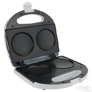 Machine à crêpes double 2 emplacements, 700 W, surface antiadhésive double face, appareil à petit-déjeuner, machine à sandwichs - Product Image 3